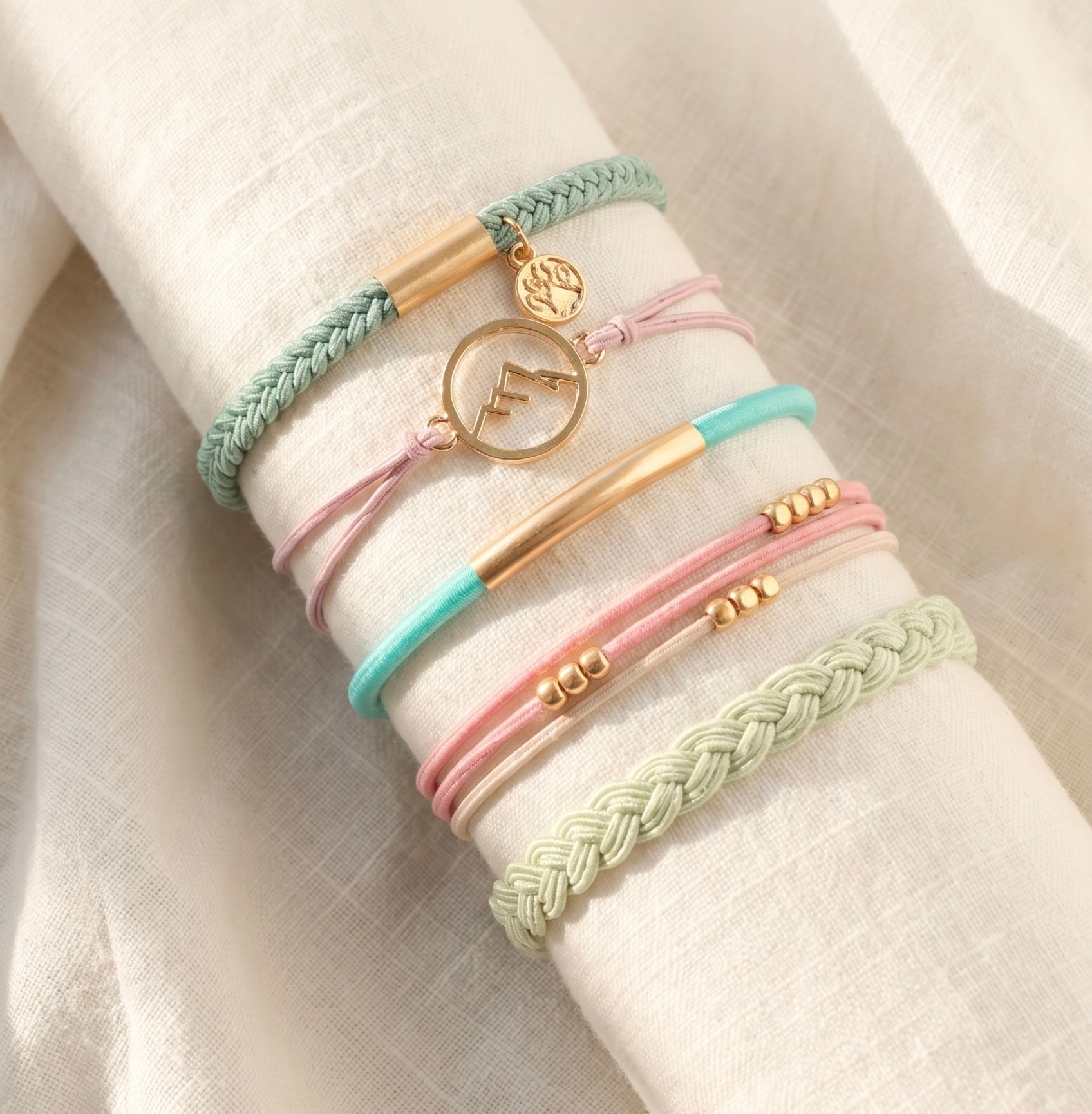 5 Pc Metallic Bohemian Style Bands