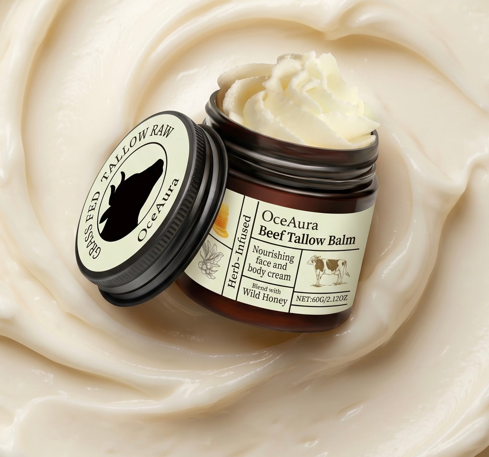 60g Beef Tallow Moisturizer