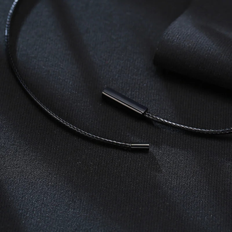 Men Black Rope Necklace