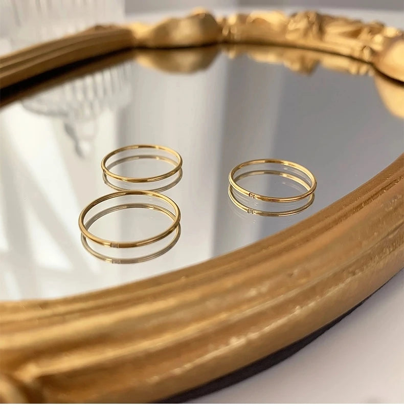 18k Gold Plated Gold Rings for Women