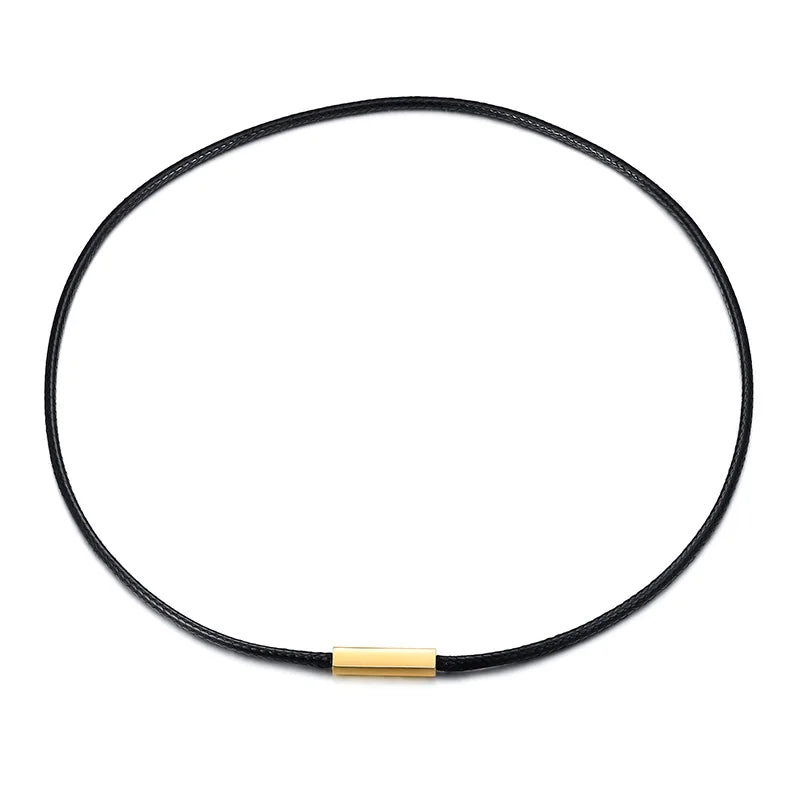 Men Black Rope Necklace