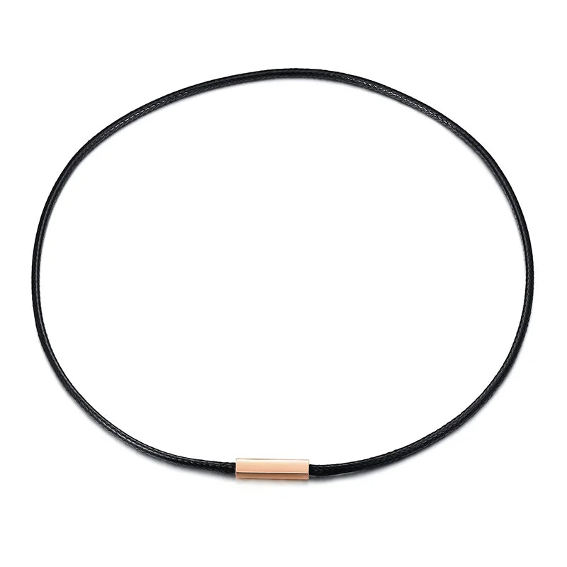 Men Black Rope Necklace