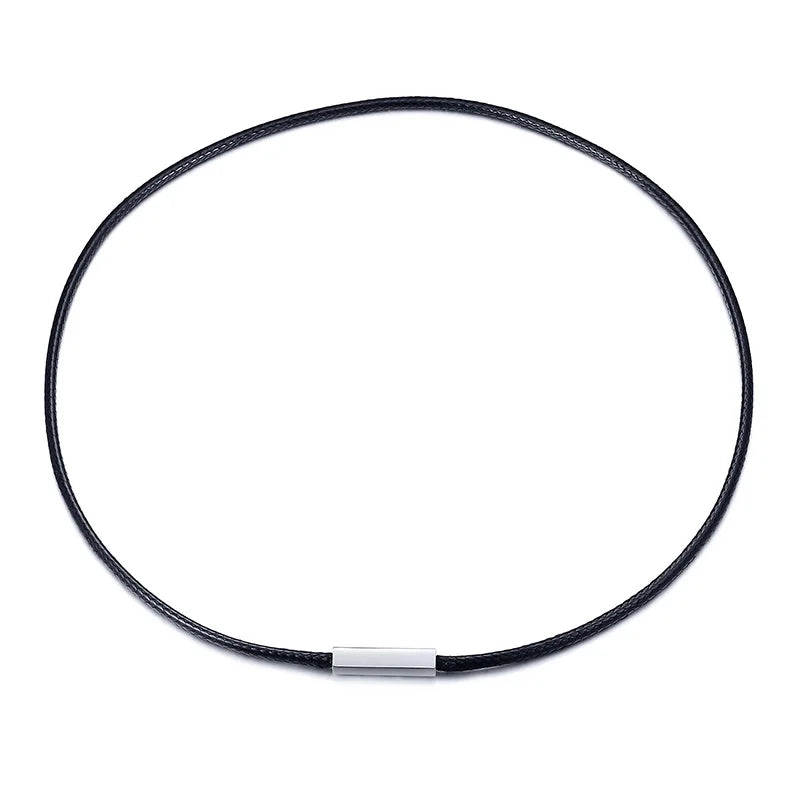 Men Black Rope Necklace