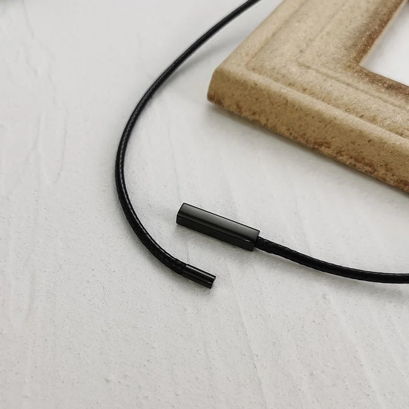 Men Black Rope Necklace