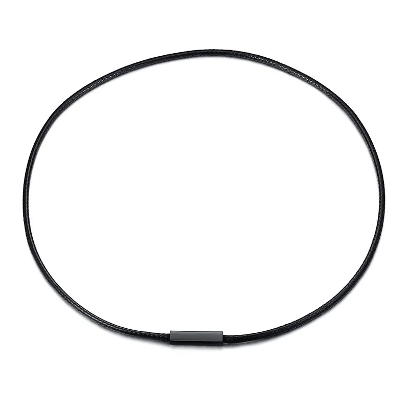Men Black Rope Necklace
