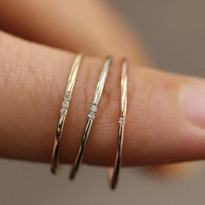 18k Gold Plated Gold Rings for Women