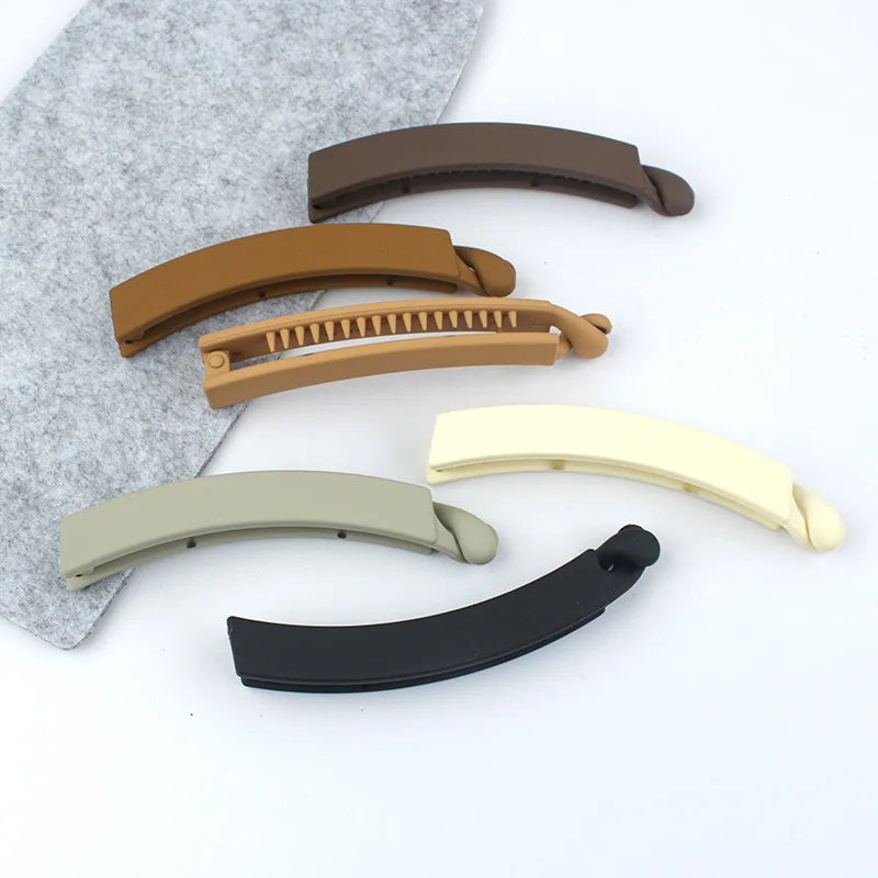 Solid Color Frosted Banana Hair Clip