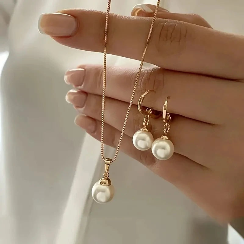 Pearl Pendant Jewelry Set