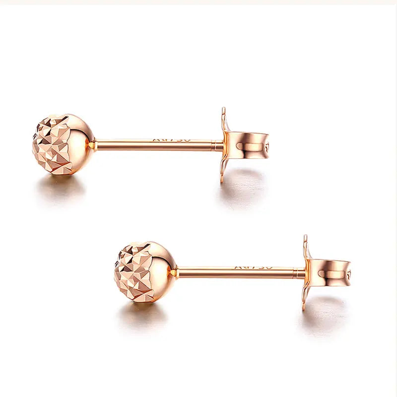 Rose Gold Plated 14K Post Earrings