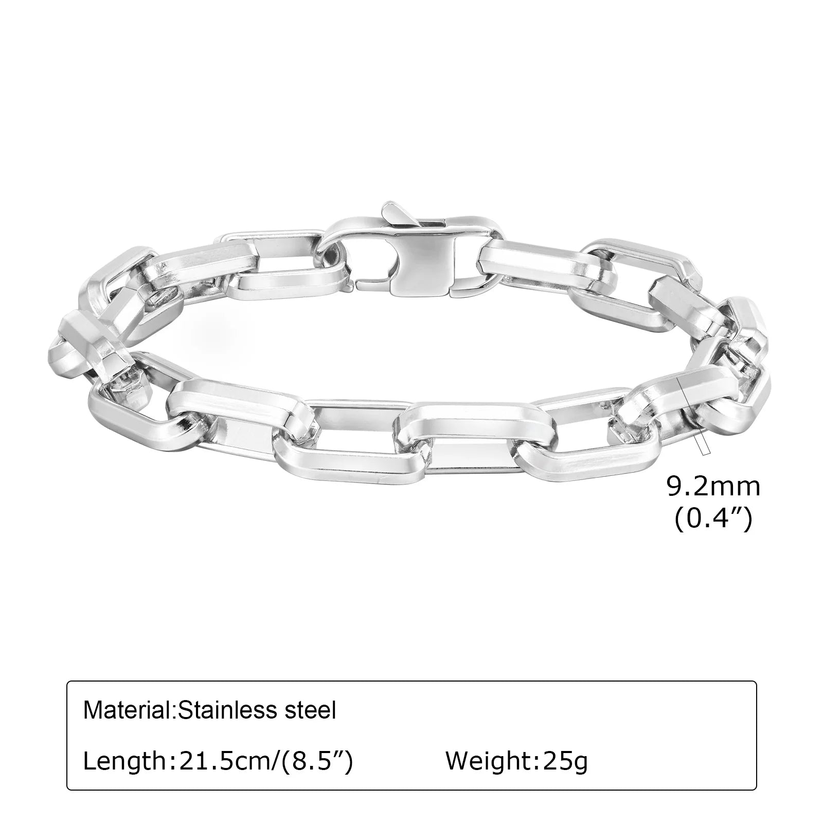 Stainless Steel Paperclip Chain Bracelet