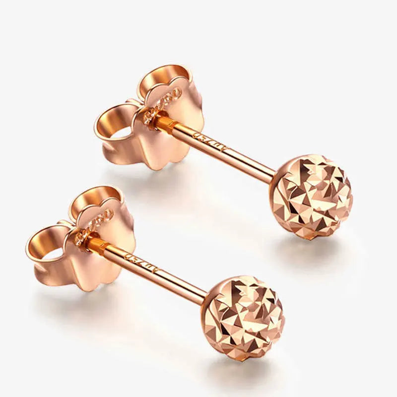 Rose Gold Plated 14K Post Earrings