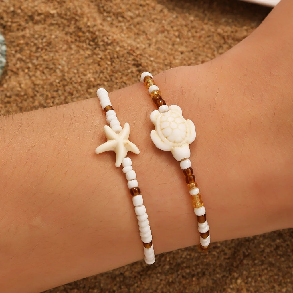 Ocean Pearl Beaded Layered Bracelets