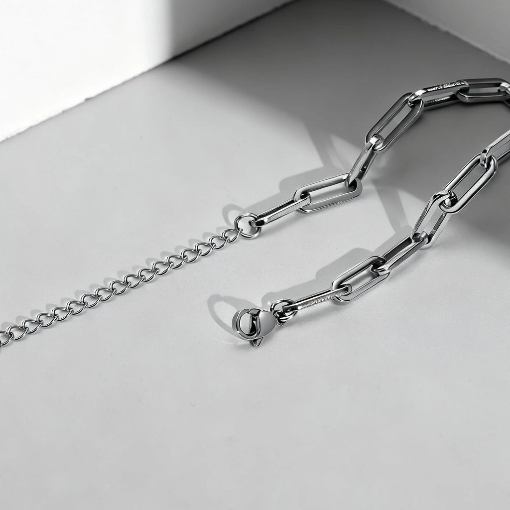 Stainless Steel Paperclip Chain Bracelet