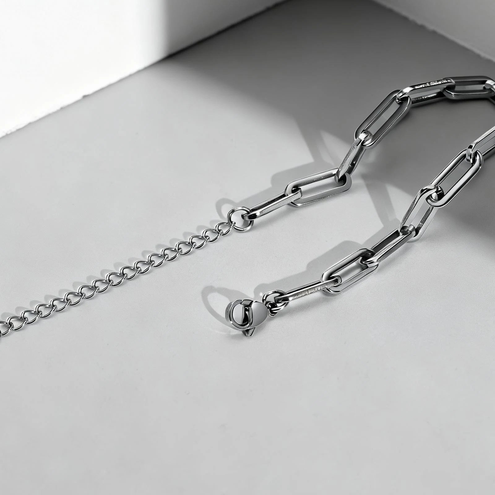 Stainless Steel Paperclip Chain Bracelet