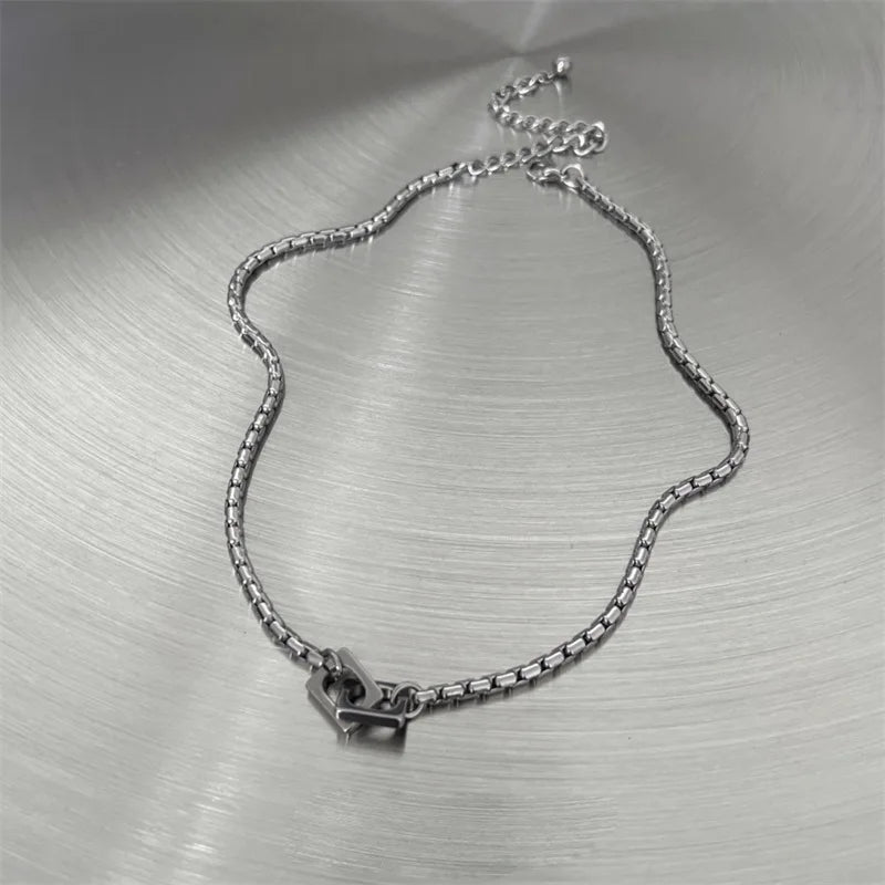 Men Stainless Steel Interlocking Chain Link