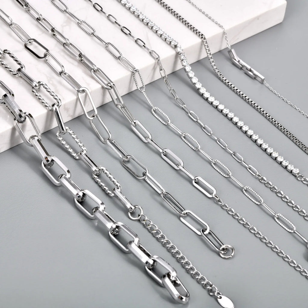 Stainless Steel Paperclip Chain Bracelet