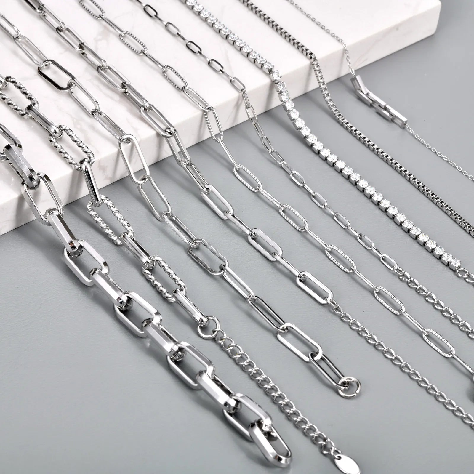 Stainless Steel Paperclip Chain Bracelet