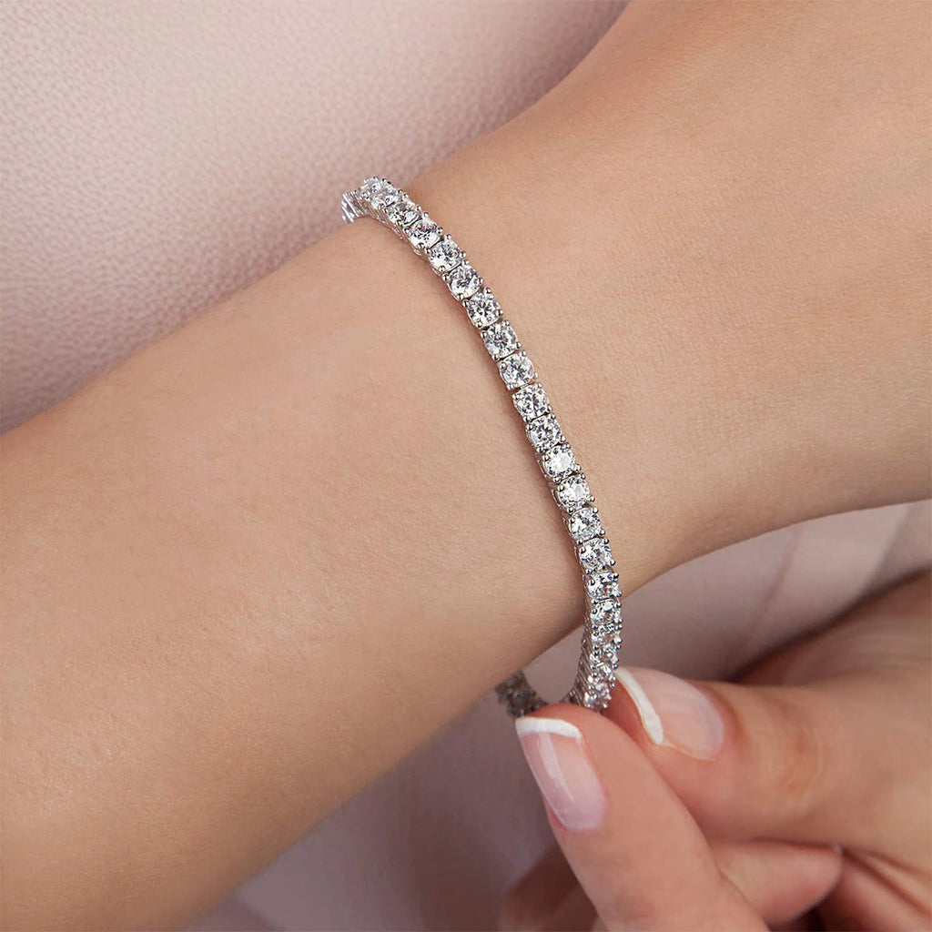 2PC Diamond Tennis Style Bracelet