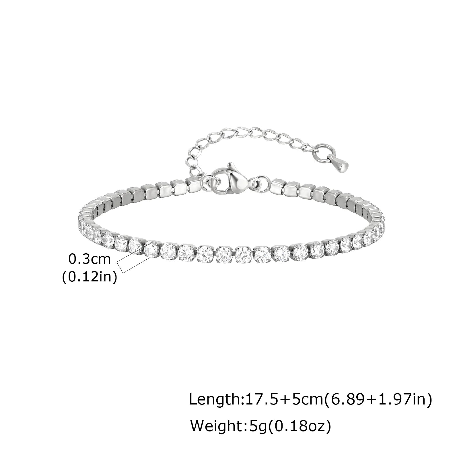 Stainless Steel Paperclip Chain Bracelet