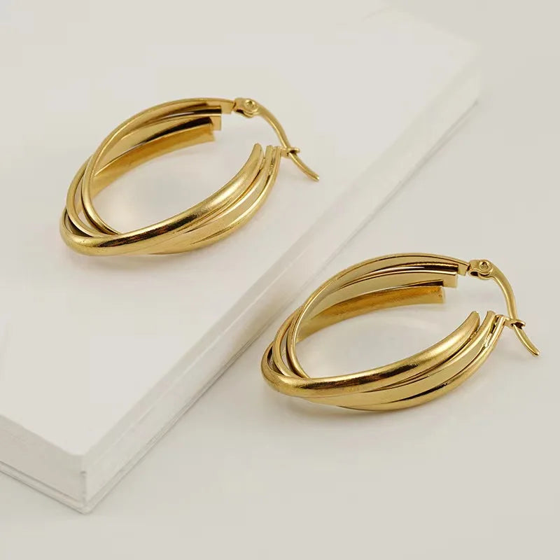 18K Gold Filled Hoop Earrings