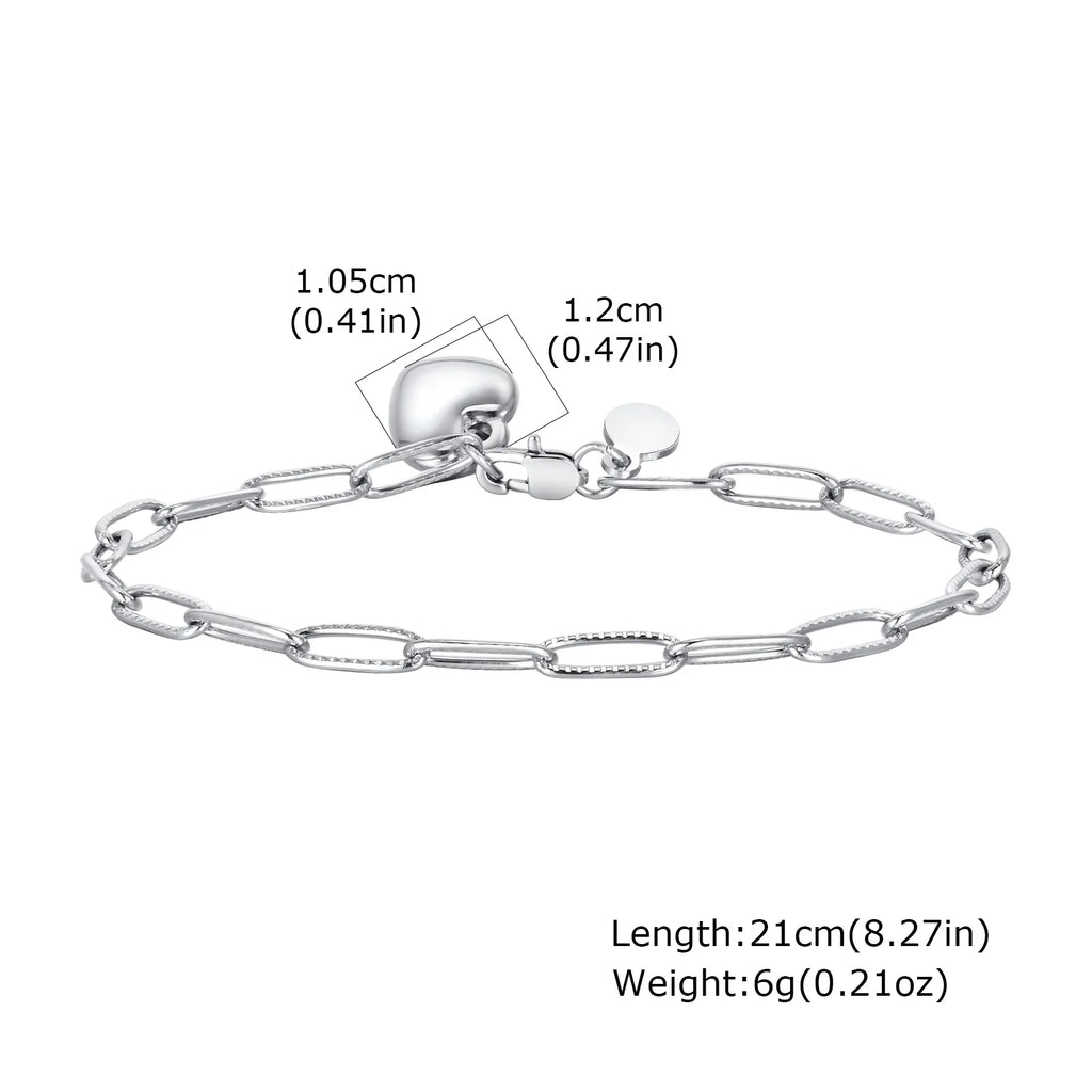 Stainless Steel Paperclip Chain Bracelet