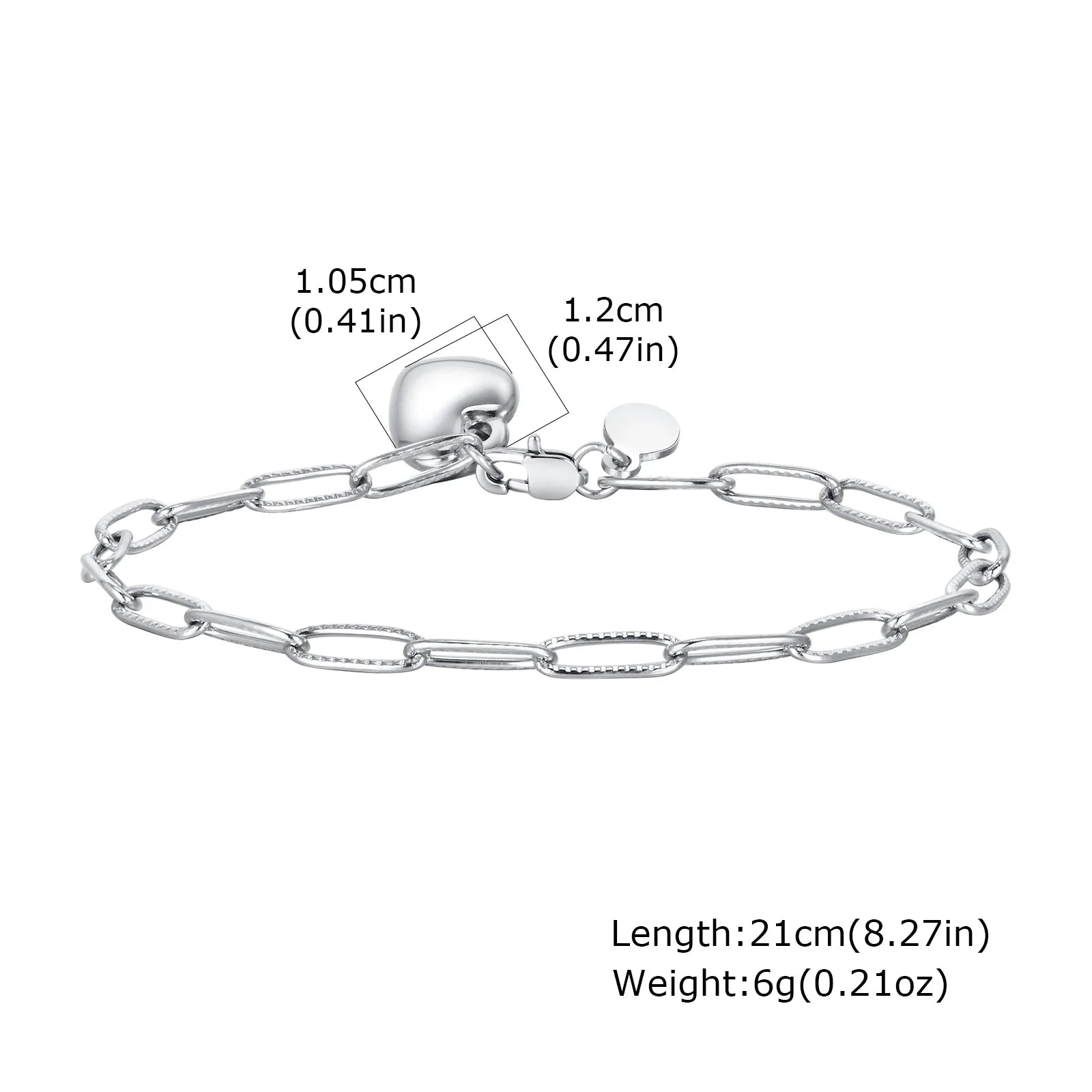 Stainless Steel Paperclip Chain Bracelet