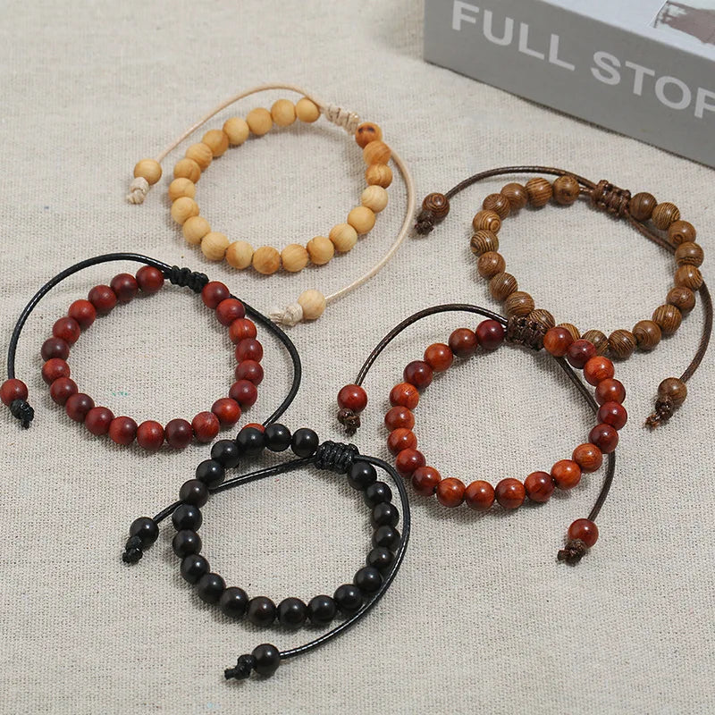 Natural Wood Beads Bracelet