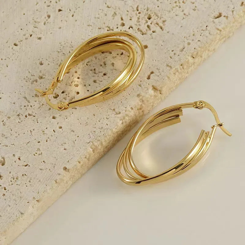 18K Gold Filled Hoop Earrings
