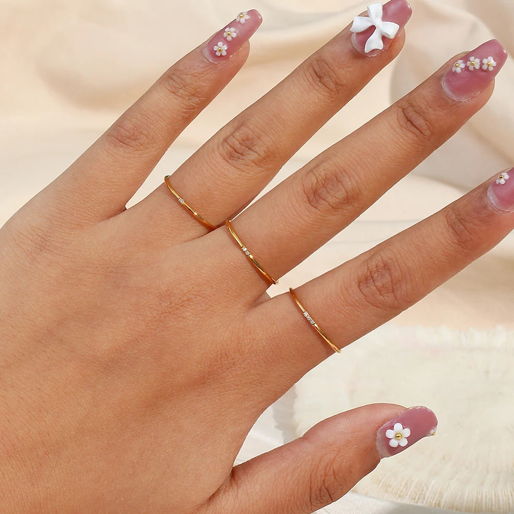 18k Gold Plated Gold Rings for Women