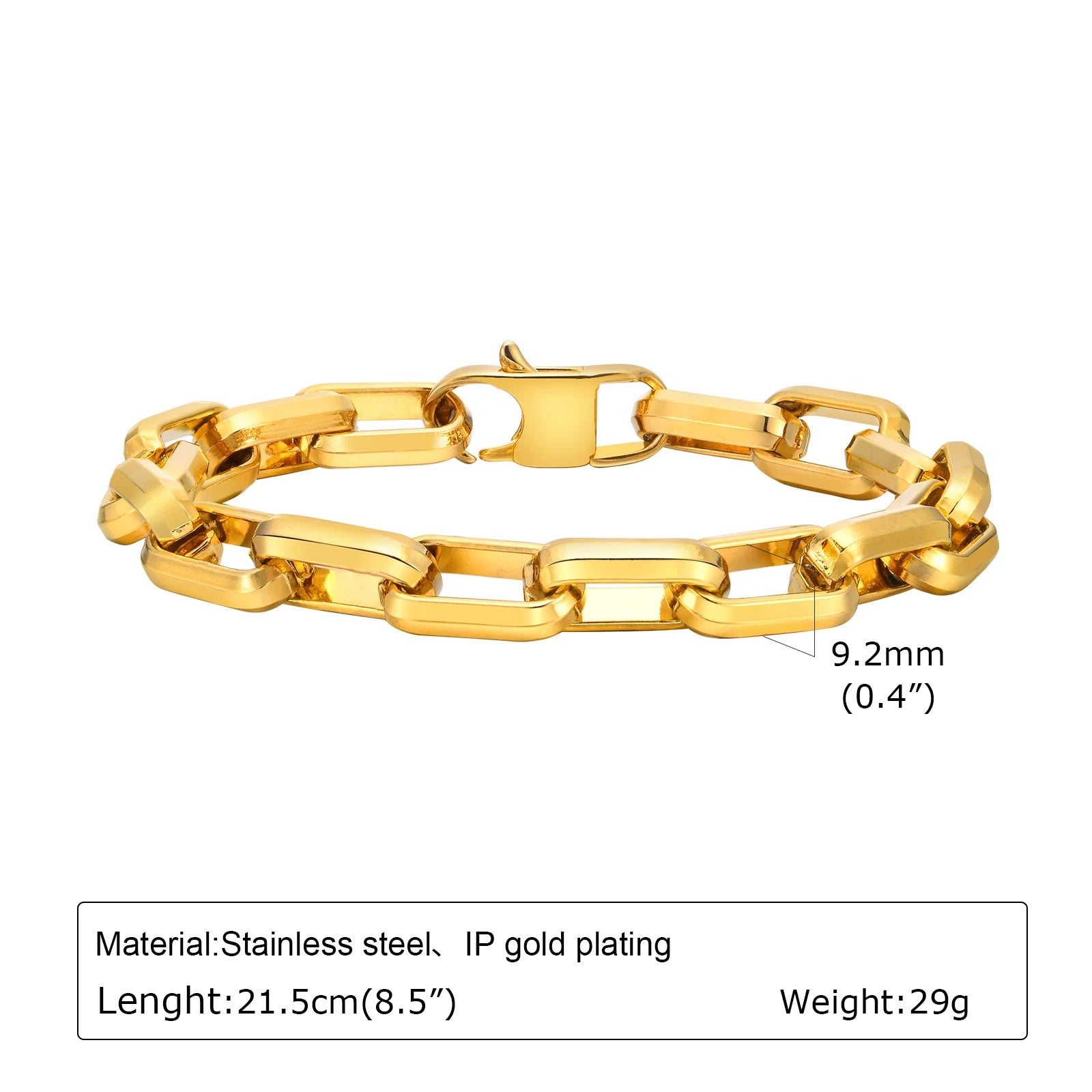 Stainless Steel Paperclip Chain Bracelet