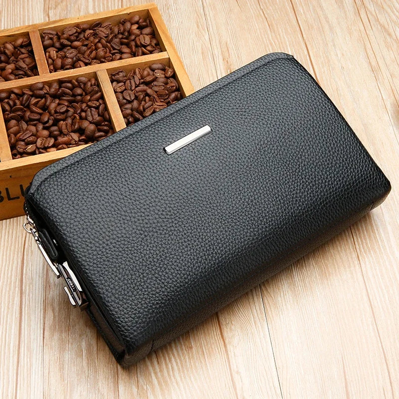 Clutches leather hand-held bag