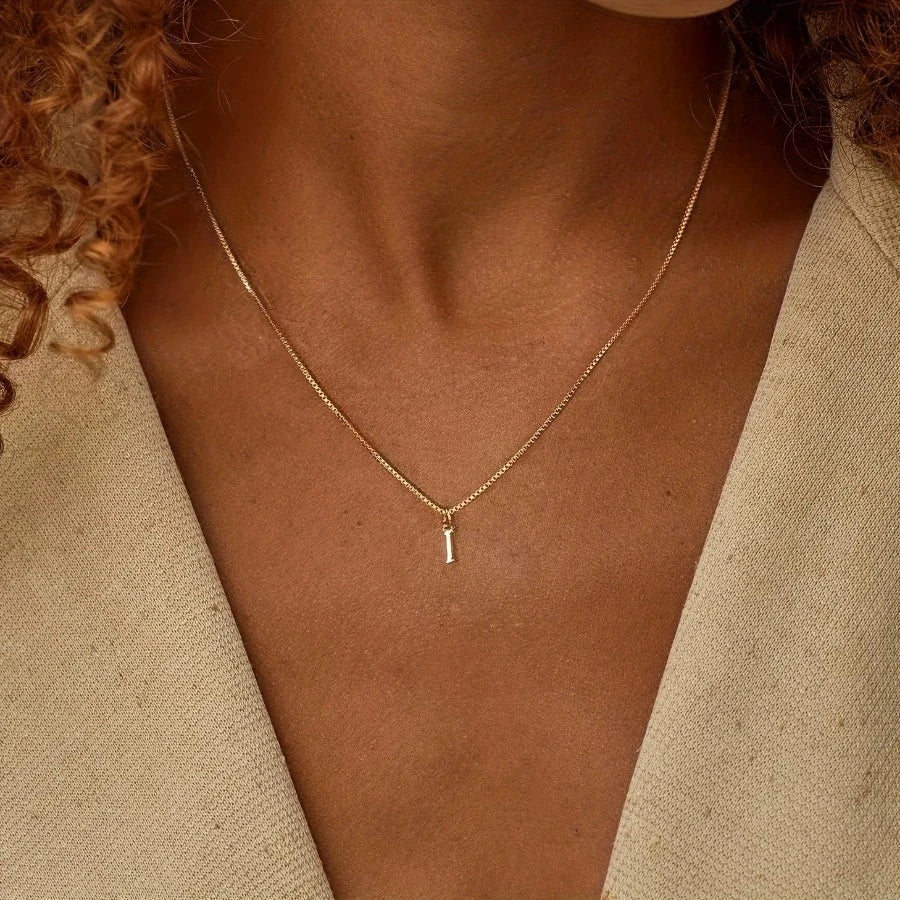 A-Z Initial Necklace 18K Gold Plated