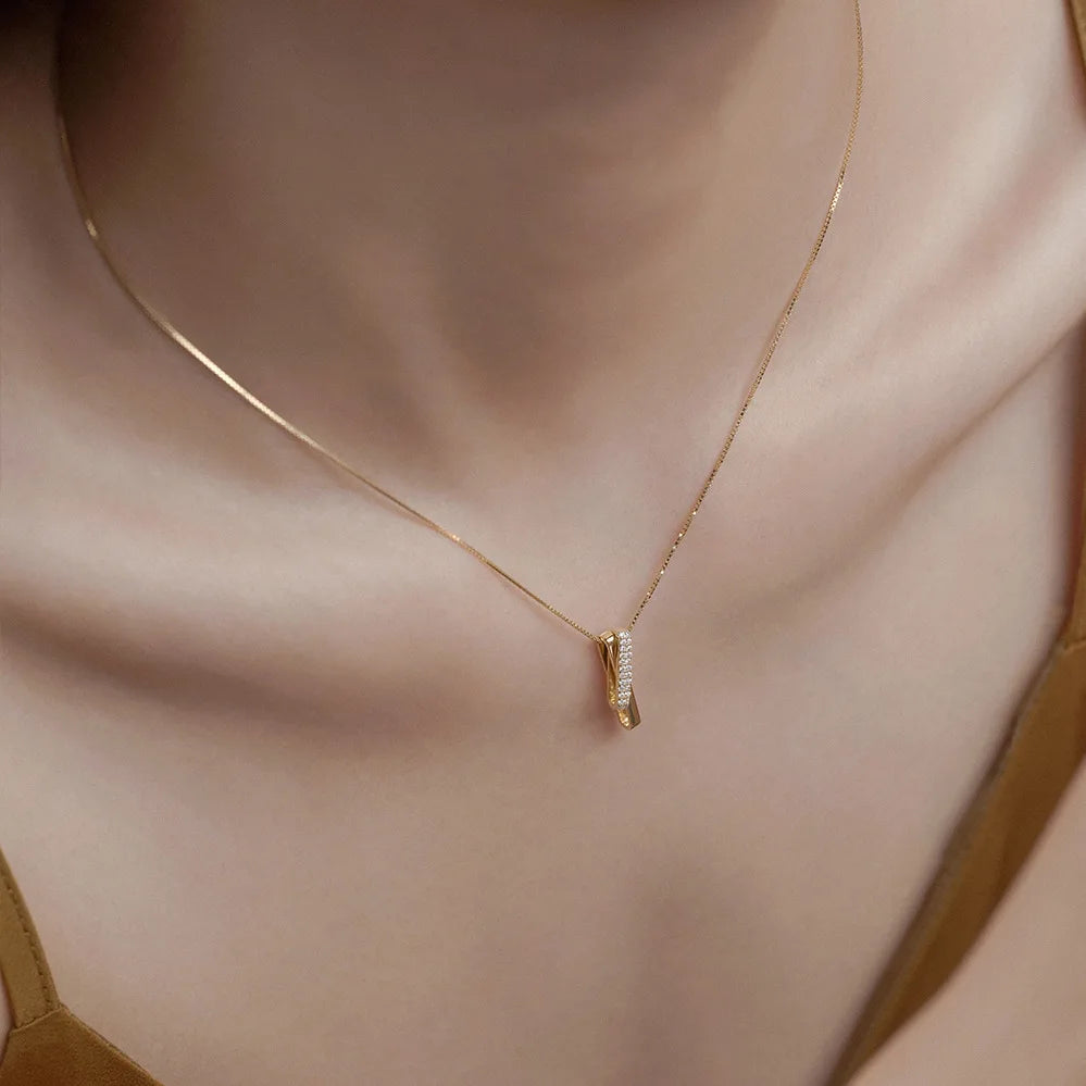 Geometric Link Chain Necklace
