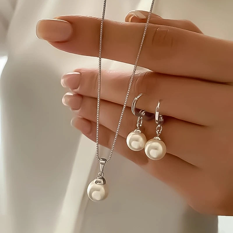 Pearl Pendant Jewelry Set