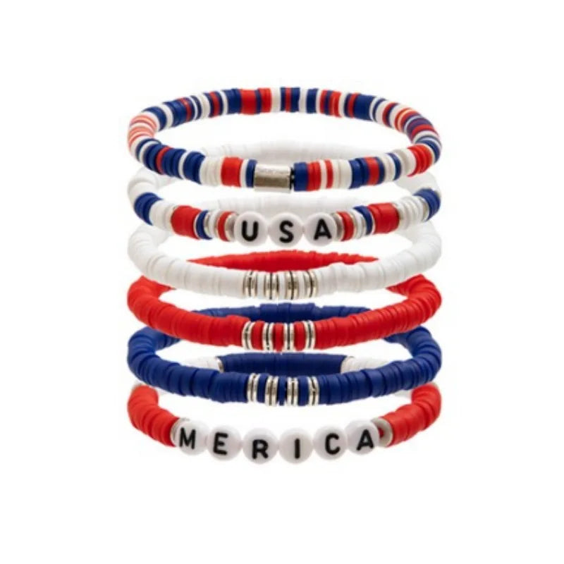 3-7pc 4th of July Outfits Bracelets