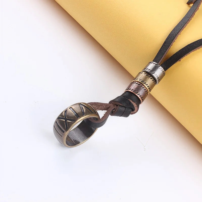 Men’s Necklace With Roman Numeral Pendant