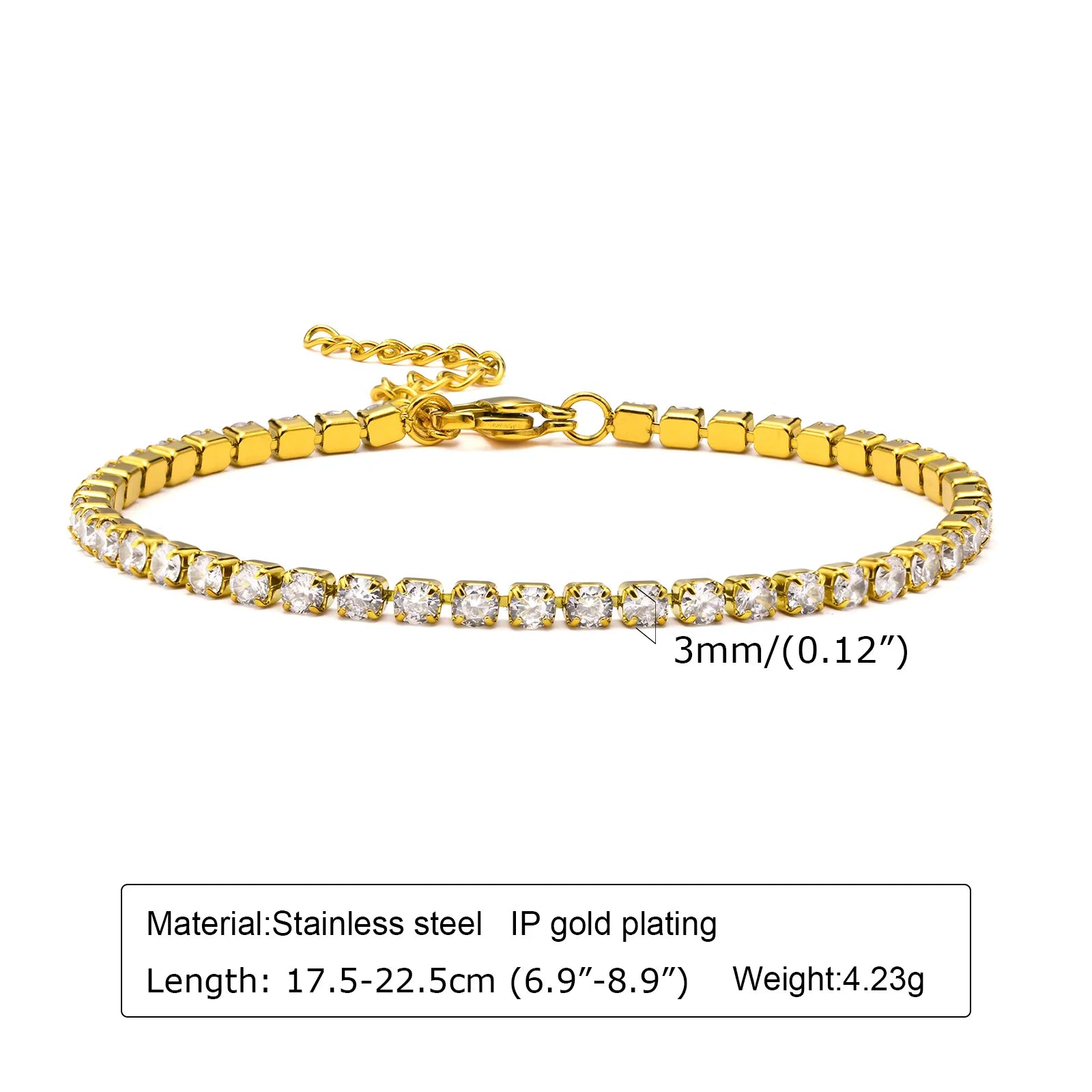 Stainless Steel Paperclip Chain Bracelet