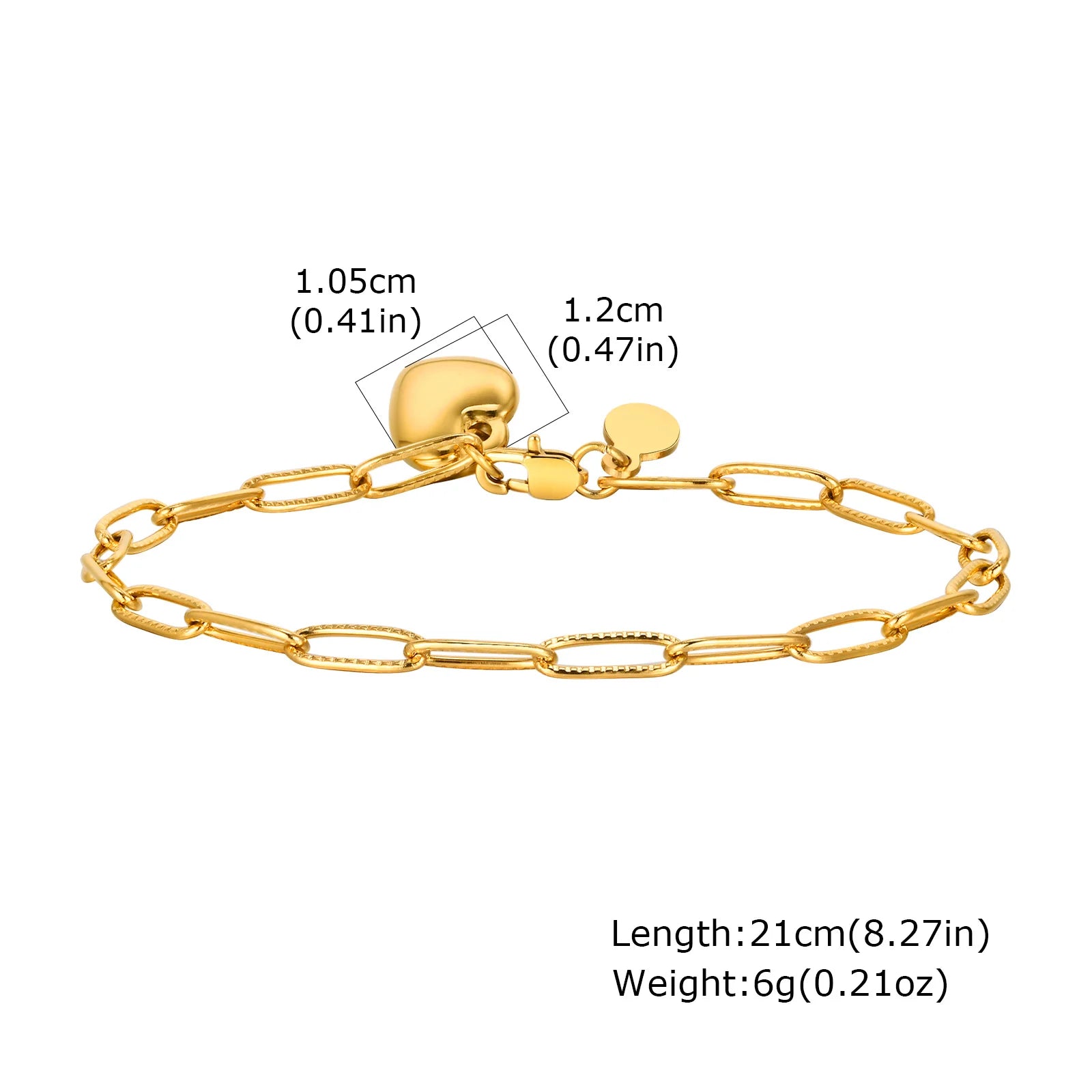 Stainless Steel Paperclip Chain Bracelet