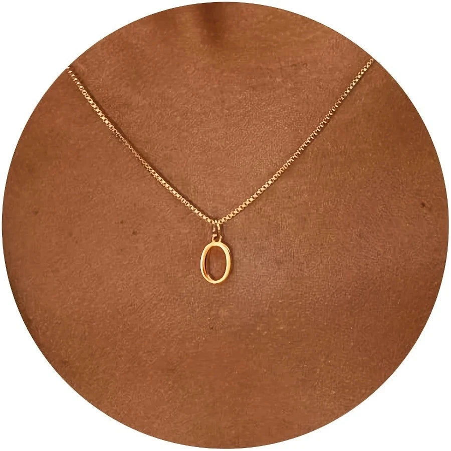 A-Z Initial Necklace 18K Gold Plated