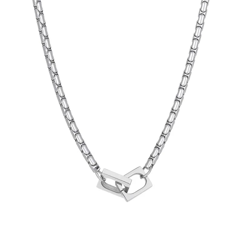 Men Stainless Steel Interlocking Chain Link