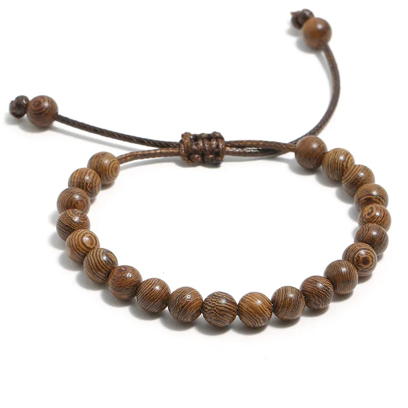 Natural Wood Beads Bracelet