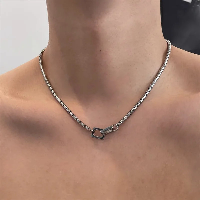 Men Stainless Steel Interlocking Chain Link