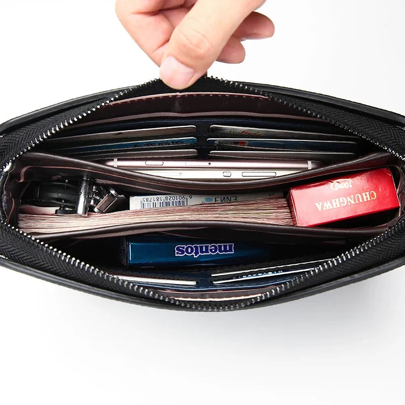 Clutches leather hand-held bag