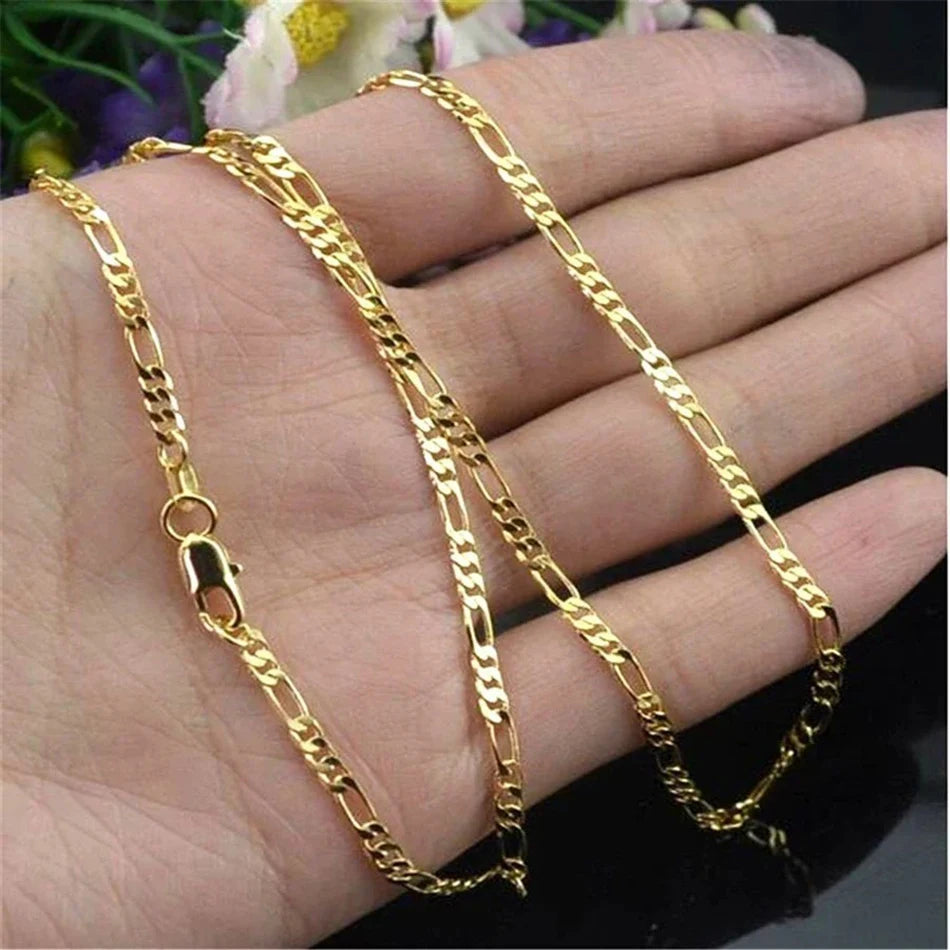 18K Gold Filled Necklace For Men And Women