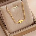 Dainty 18K Gold Plated Cross Necklace