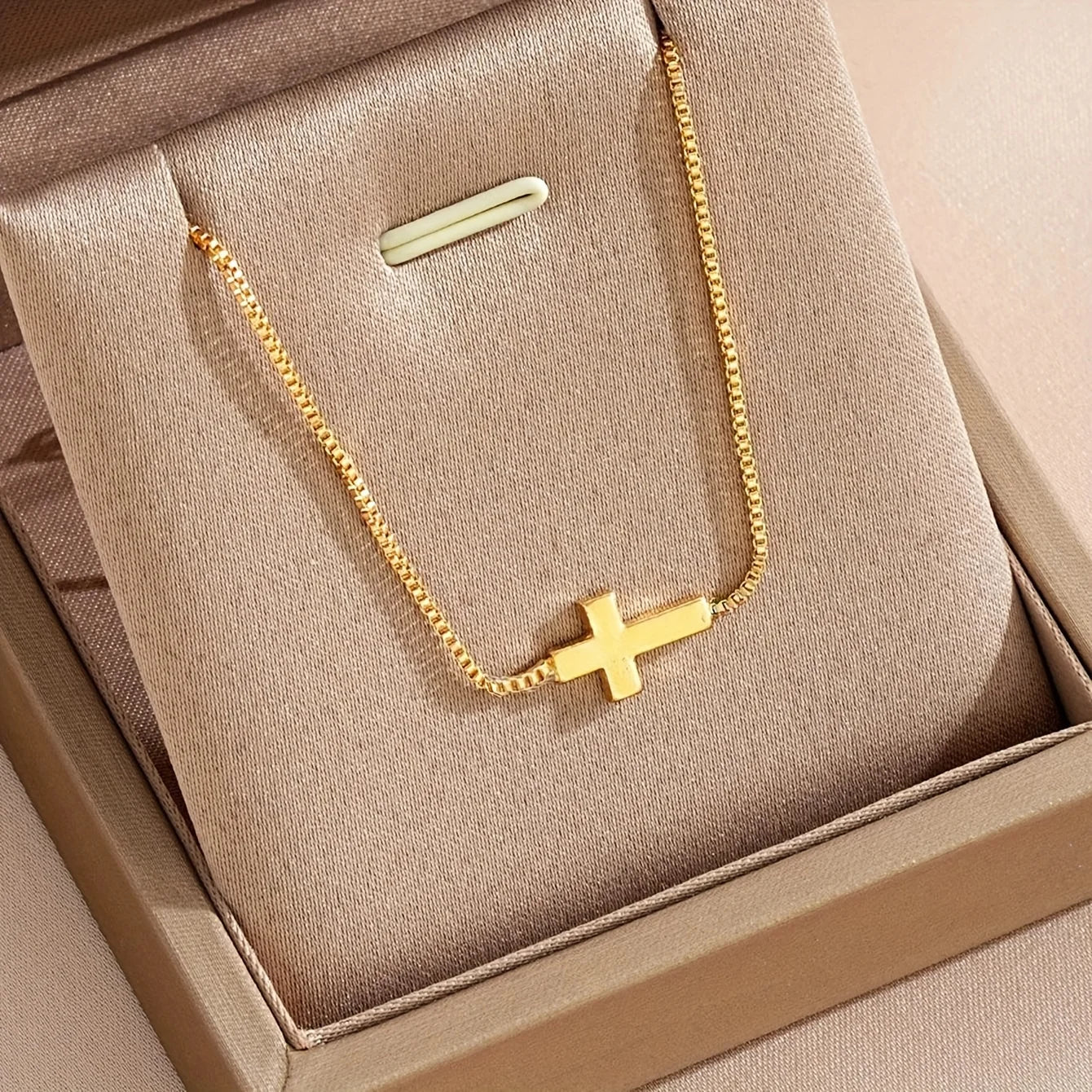 Dainty 18K Gold Plated Cross Necklace
