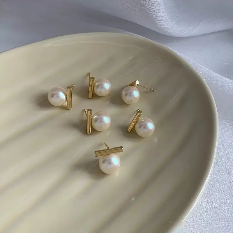 Simple Pearl Stud Earrings