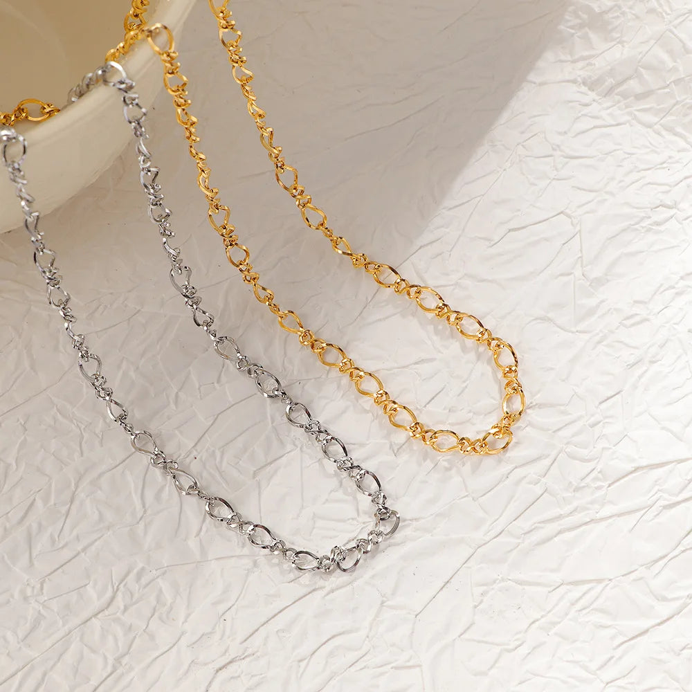New Gold-Plated DIY Handmade Plain Twisted Chain