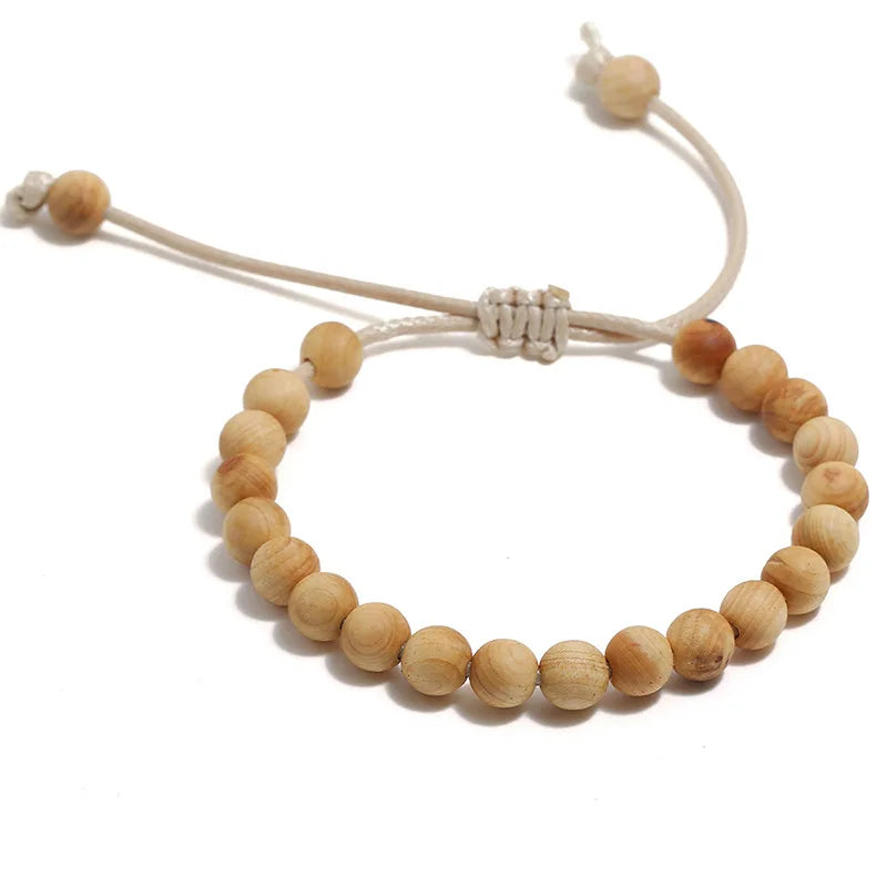 Natural Wood Beads Bracelet