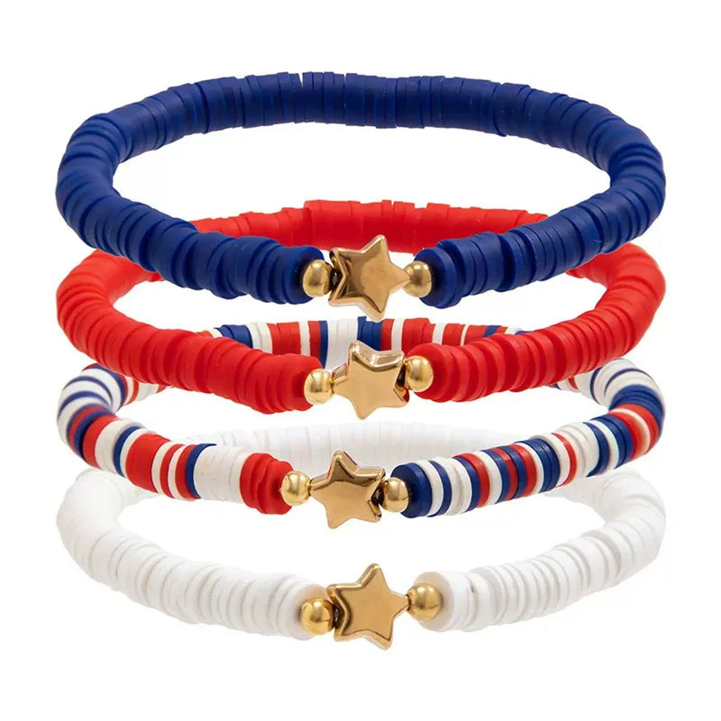 3-7pc 4th of July Outfits Bracelets